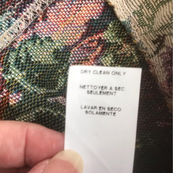 Karen Kane Floral Tapestry One Button Blazer with Ruched Sleeves - Picture 8 of 12